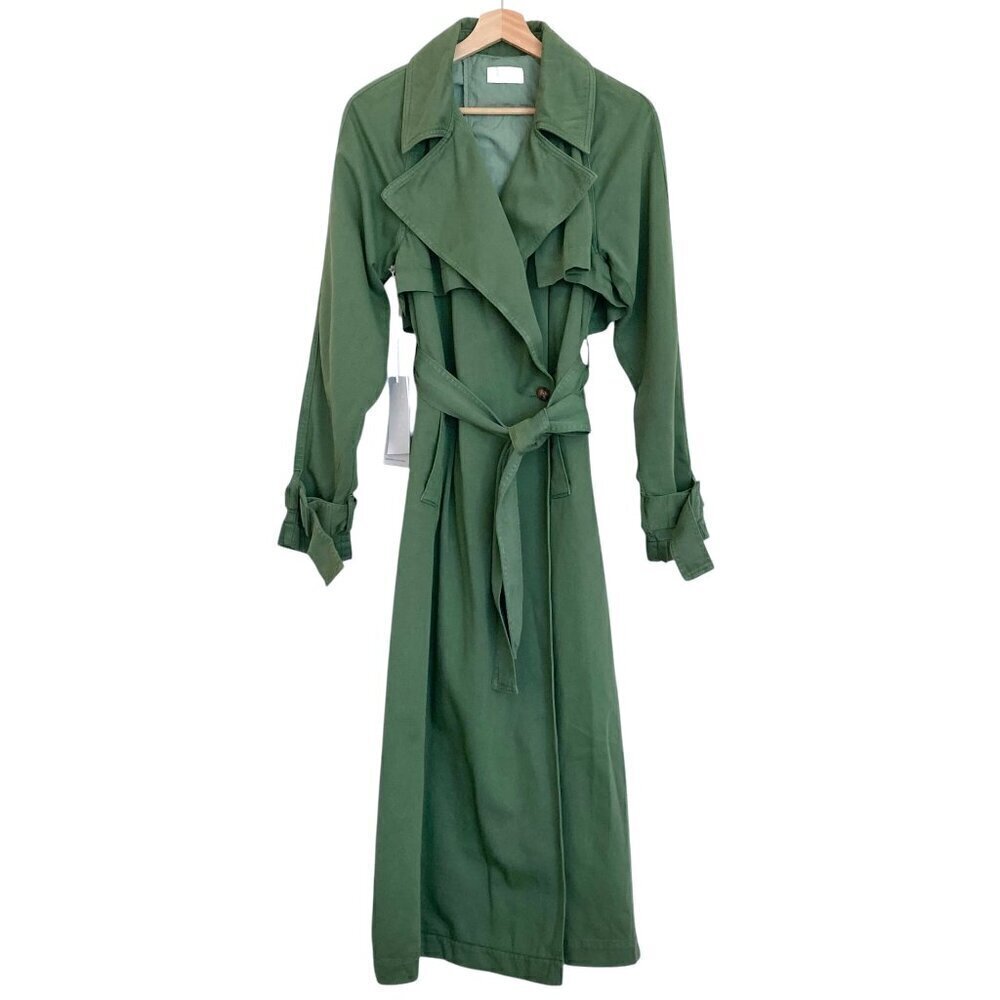 FREE PEOPLE x BOYISH Maxwell Trench Coat S Green - Picture 6 of 16